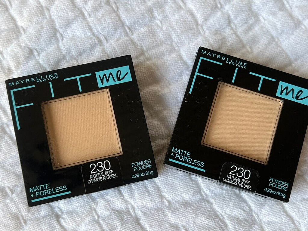 2 - Maybelline Fit Me Matte Poreless Pressed Face Powder Makeup 230 Natural Buff