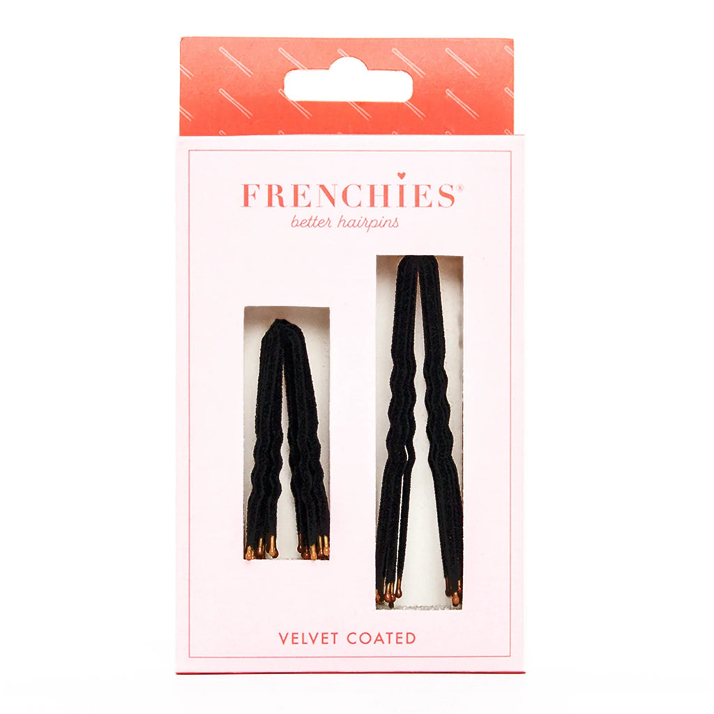Frenchies Flocked Hair Pins Duo