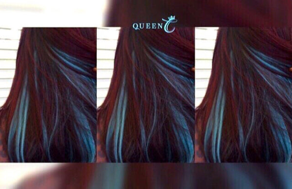 Queen C Hair AIRess Clip In Set 16" - 70g / Denim / QC1670DENIM AIRess - Denim Blue