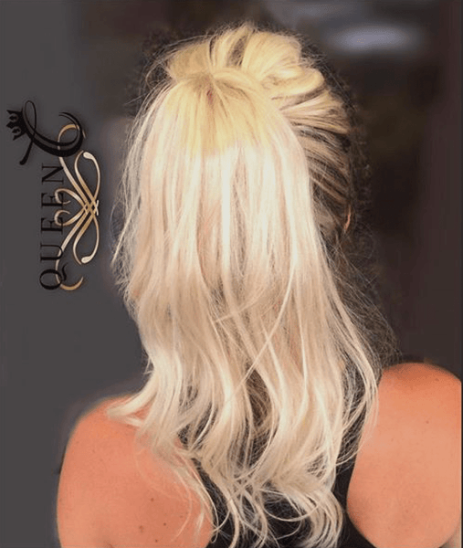 Queen C Hair AIRess Clip & Tie Ponytail 16" - 50 grams / Ash Blonde AIRess Clip & Tie Ponytail - Ash Blonde