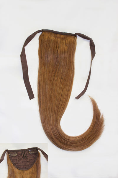Queen C Hair AIRess Clip & Tie Ponytail 16" - 50 grams / Ash Brown AIRess Clip & Tie Ponytail - Ash Brown