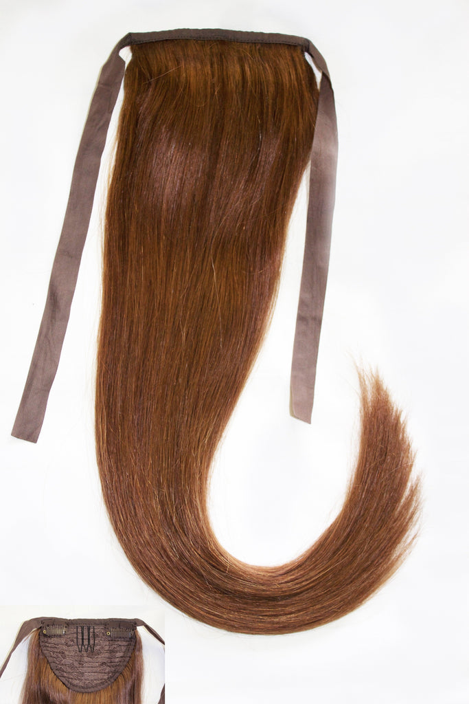 AIRess Clip & Tie Ponytail - Chocolate Brown
