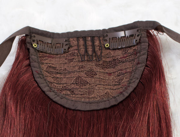 Queen C Hair AIRess Clip & Tie Ponytail 16" - 50g / Cherry Red AIRess Clip & Tie Ponytail - Cherry Red