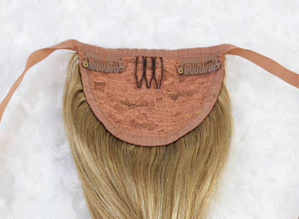 Queen C Hair AIRess Clip & Tie Ponytail 16" - 50g / Winter Beige Blonde / QCACTPWBB AIRess Clip & Tie Ponytail - Winter Beige Blonde