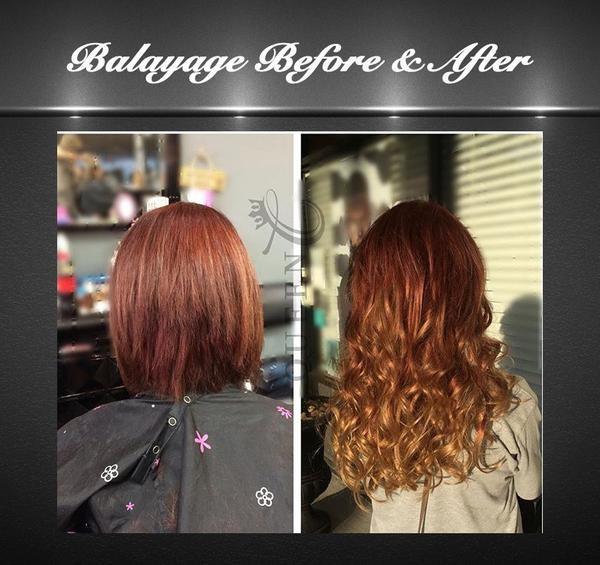 Queen C Hair Balayage Clip-In Set 18" - 140g / Copper Red/Dirty Blonde Balayage - Copper Red/Dirty Blonde