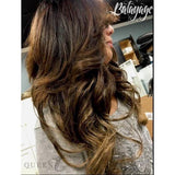 Queen C Hair Balayage Clip-In Set Balayage - Dark Brown/Ash Brown