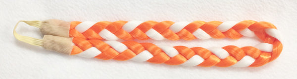 Queen C Hair Braided Headbands Mini Empress Braided Headband - Orange & White