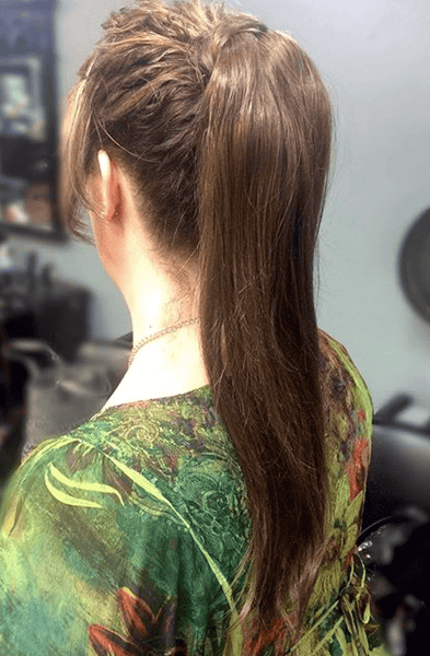 Queen C Hair Clip & Tie Ponytail 16" - 80g / Chocolate Brown / 79.99 Clip & Tie Ponytail - Chocolate Brown (4)