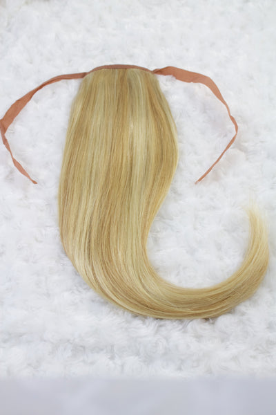 Queen C Hair Clip & Tie Ponytail 16" - 80g / Highlight Lowlight (Beach Blonde/Dirty Blonde) Clip & Tie Ponytail - Highlight Lowlight (Beach Blonde/Dirty Blonde)