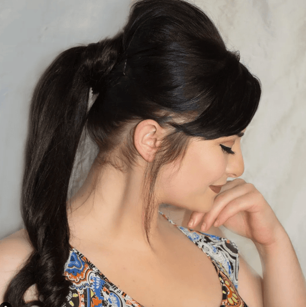 Queen C Hair Clip & Tie Ponytail 16" - 80g / Mocha Dark Brown / 79.99 Clip & Tie Ponytail - Mocha Dark Brown (1C)