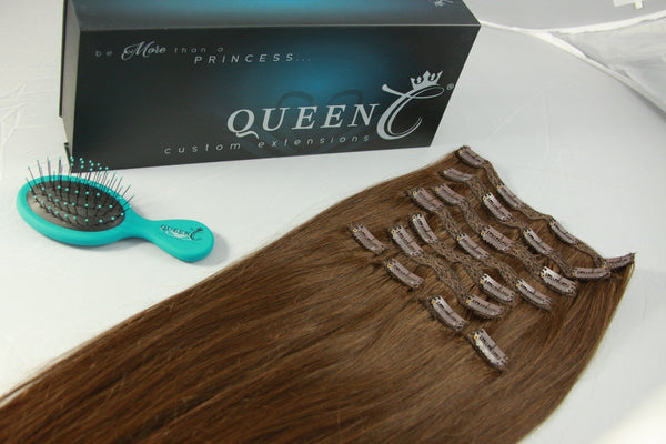 Queen C Hair Crown Jewels Collection 20" - 180g / Chocolate Brown Crown Jewels Collection Before & After 20" 180 grams