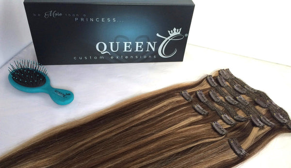 Queen C Hair Crown Jewels Collection 20" - 180g / Chocolate Caramel Crown Jewels Collection Before & After 20" 180 grams
