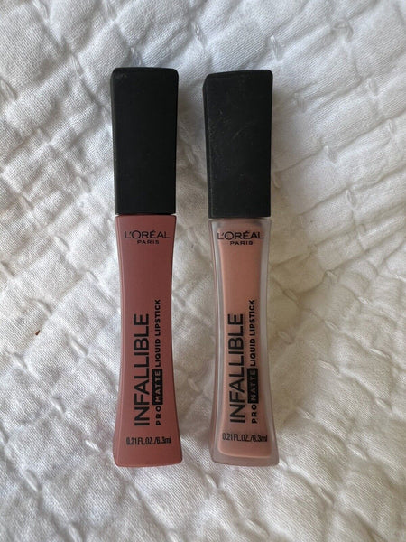 1 - Total Loreal Infallible Pro Matte Liquid Lipstick 822 Mon Caramel AND 1 - 354 Nudist