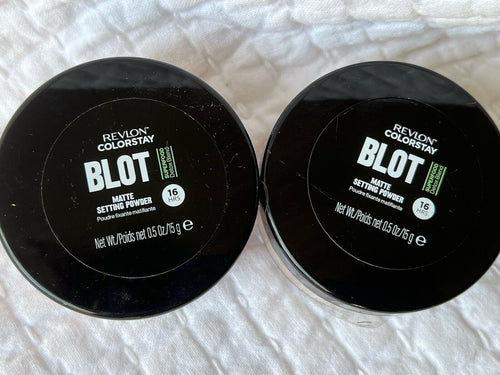 Lot of 2 - Revlon ColorStay Blot Face Powder, Matt Blurring & Oil Absorbing Setting 001