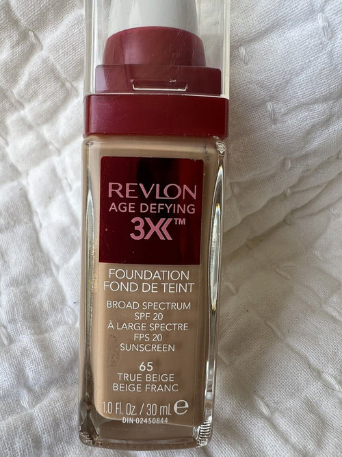 Revlon Age Defying Makeup, #65 True Beige Full Size NEW 1.0 Fl Oz.