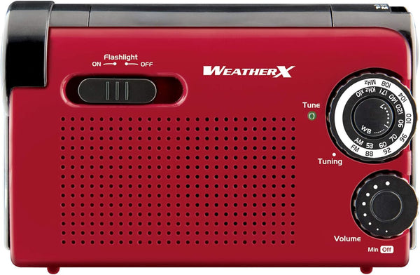 WeatherX WR182R Instant NOAA Weatherband Radio (Black) Red/Black