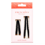 Frenchies Hair Pins Black Frenchies Flocked Hair Pins Duo