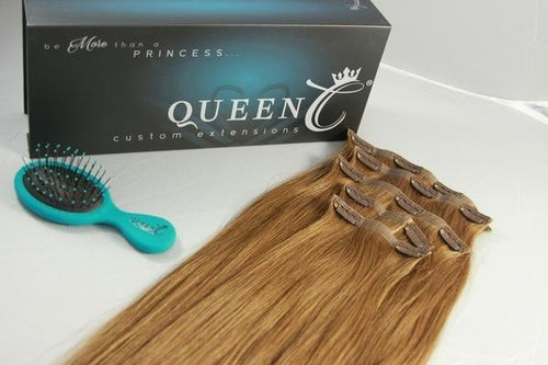 Queen C Hair AIRess Clip In Set 16" - 70 grams / Ash Brown / QC16708 AIRess - Ash Brown (8)