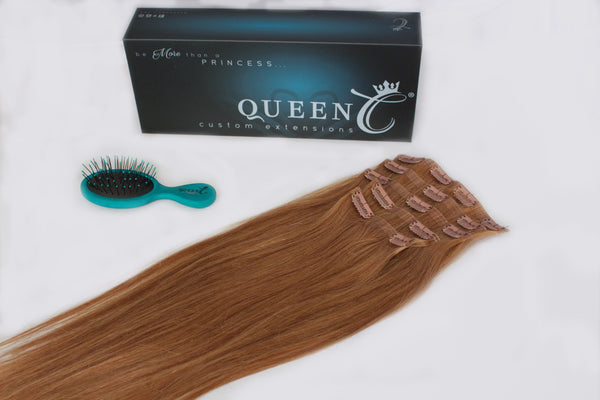 Queen C Hair AIRess Clip In Set 16" - 70 grams / Strawberry Copper / QC16702733 AIRess - Strawberry Copper