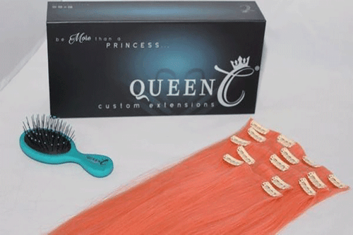 Queen C Hair AIRess Clip In Set 16" - 70g / Coral / QC1670CORAL AIRess - Coral