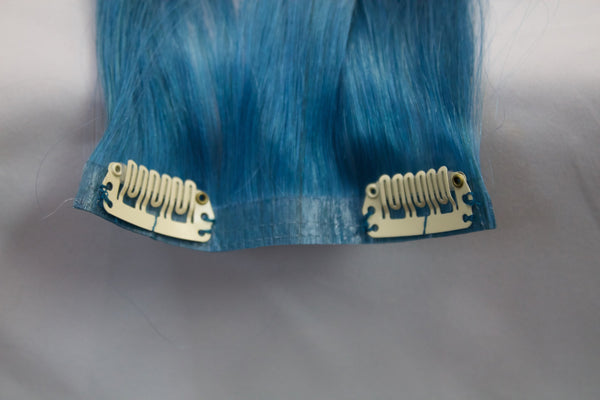 Queen C Hair AIRess Clip In Set 16" - 70g / Denim / QC1670DENIM AIRess - Denim Blue