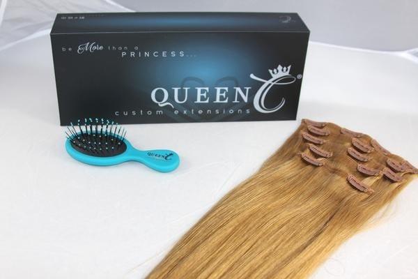 Queen C Hair AIRess Clip In Set Dirty Blonde AIRess Collection Before & After - 16" 70 grams