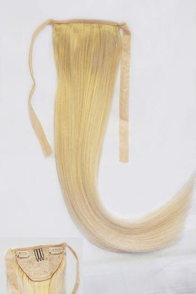 Queen C Hair AIRess Clip & Tie Ponytail 16" - 50 grams / Ash Blonde AIRess Clip & Tie Ponytail - Ash Blonde