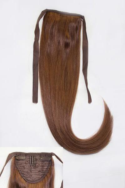 AIRess Clip & Tie Ponytail - Chocolate Brown