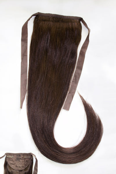Queen C Hair AIRess Clip & Tie Ponytail 16" - 50 grams / Dark Brown AIRess Clip & Tie Ponytail - Dark Brown