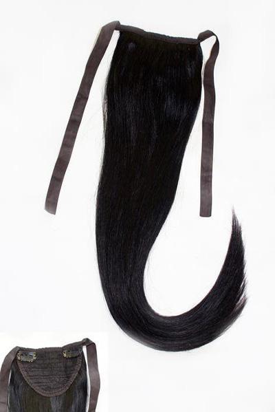 Queen C Hair AIRess Clip & Tie Ponytail 16" - 50 grams / Jet Black AIRess Clip & Tie Ponytail - Jet Black