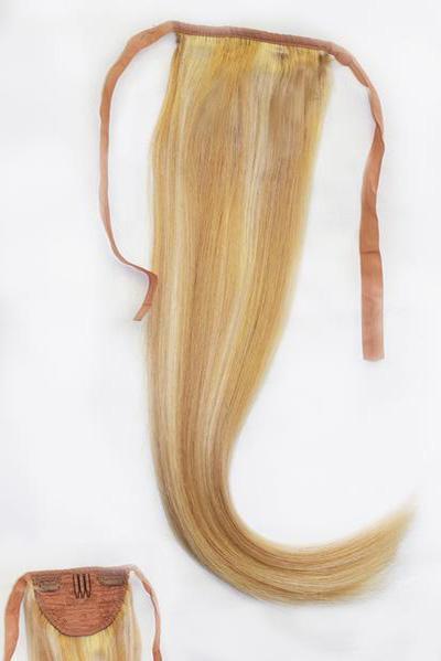 Queen C Hair AIRess Clip & Tie Ponytail 16" - 50 grams / Malibu Blonde AIRess Clip & Tie Ponytail - Malibu Blonde