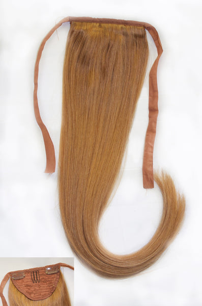 Queen C Hair AIRess Clip & Tie Ponytail 16" - 50 grams / Strawberry Blonde AIRess Clip & Tie Ponytail - Strawberry Blonde