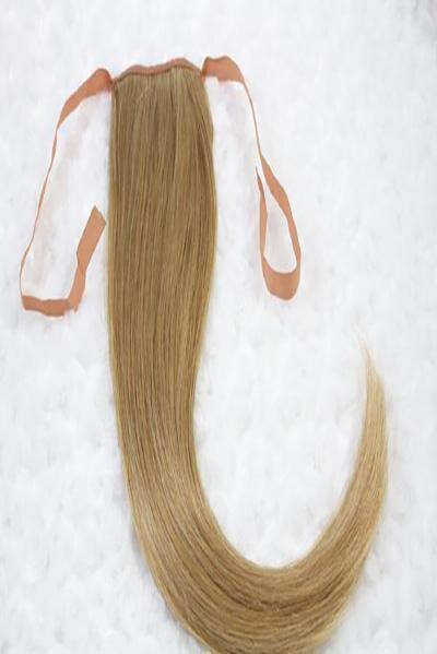 Queen C Hair AIRess Clip & Tie Ponytail 16" - 50g / Winter Beige Blonde / QCACTPWBB AIRess Clip & Tie Ponytail - Winter Beige Blonde