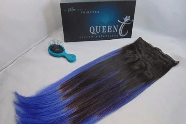 Queen C Hair Balayage Clip-In Set 18" - 140g / Mocha Dark Brown/Purple / QC181401CPURPLE Balayage - Mocha Dark Brown/Purple