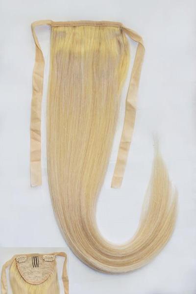 Queen C Hair Clip & Tie Ponytail 16" - 80g / Beach Blonde / 79.99 Clip & Tie Ponytail - Beach Blonde (613)