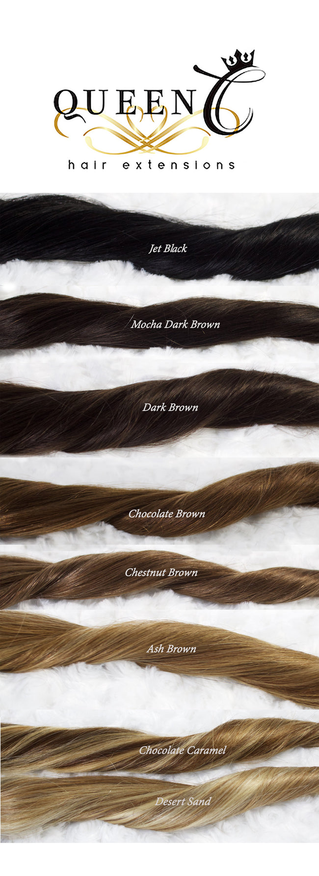 Queen C Hair Clip & Tie Ponytail 16" - 80g / Dark Brown / 79.99 Clip & Tie Ponytail - Dark Brown (2)