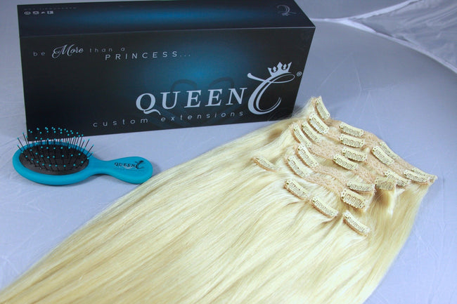 Queen C Hair Crown Jewels Collection Ash Blonde Crown Jewels Collection Before & After 22" - 220 grams