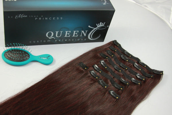 Queen C Hair Crown Jewels Collection Chocolate Cherry Crown Jewels Collection Before & After - 18"  140 grams