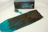 Queen C Hair Crown Jewels Collection Mocha Dark Brown/Teal Crown Jewels Collection Before & After - 18