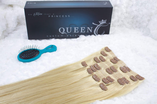 Queen C Hair Seamless Clip-In Extensions 20" - 160g / Kellye Bomb Blonde / QCSL2016018613 Seamless - Kellye Blonde