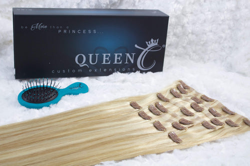 Queen C Hair Seamless Clip-In Extensions 20" - 160g / Malibu Blonde / QCSL201606018 Seamless - Malibu Blonde